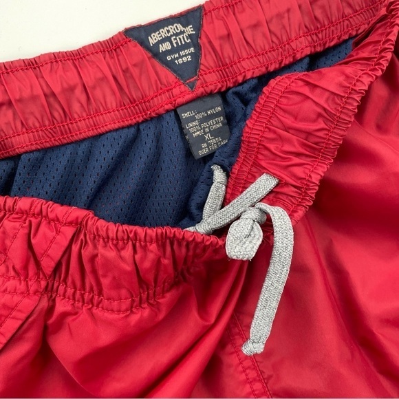 VINTAGE Abercrombie & Fitch Men's Red Paratrooper Gym Issue Pull On Pants XL - Picture 5 of 15